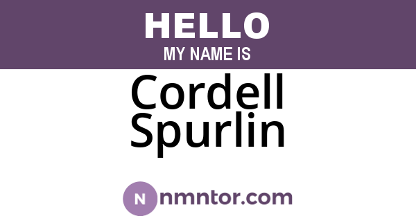 Cordell Spurlin