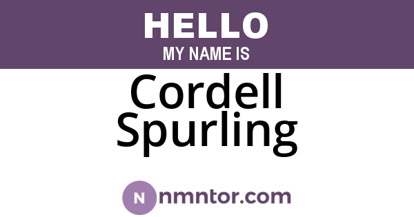 Cordell Spurling