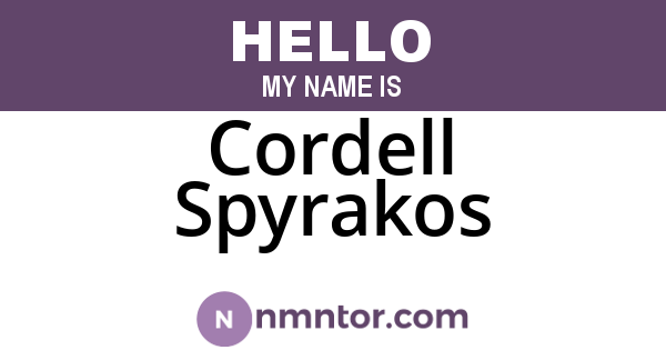 Cordell Spyrakos