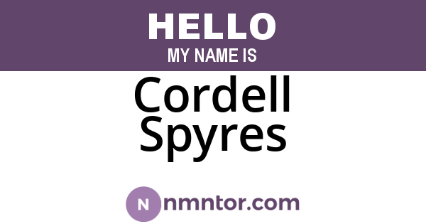 Cordell Spyres