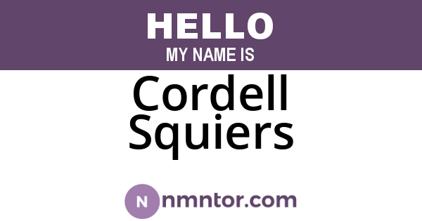Cordell Squiers