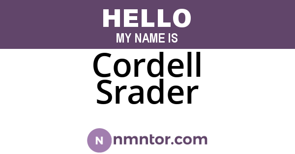 Cordell Srader