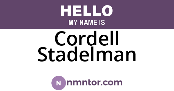 Cordell Stadelman