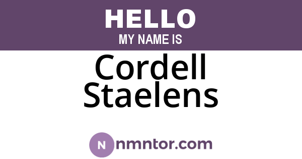 Cordell Staelens