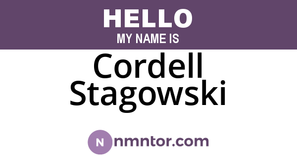 Cordell Stagowski