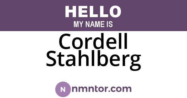 Cordell Stahlberg