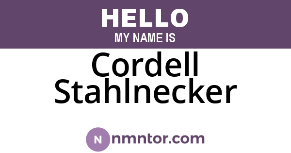 Cordell Stahlnecker