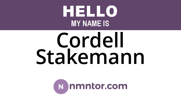 Cordell Stakemann