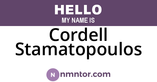 Cordell Stamatopoulos