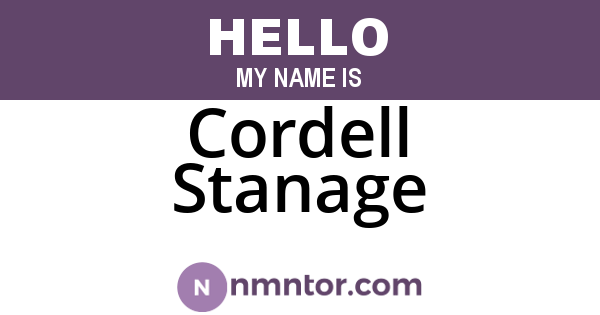 Cordell Stanage