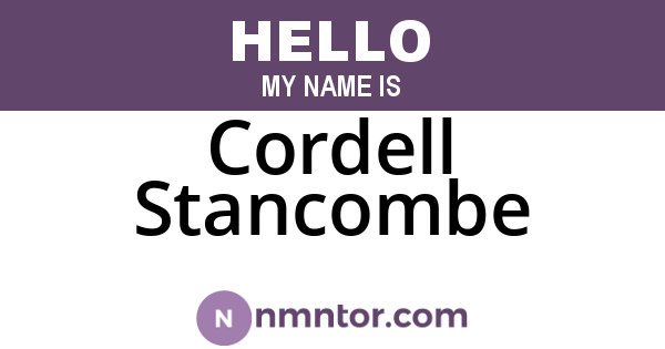 Cordell Stancombe