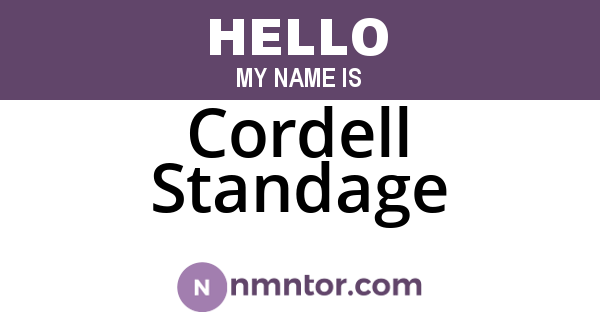 Cordell Standage