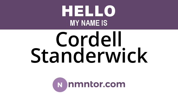Cordell Standerwick