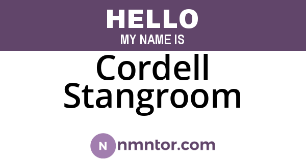 Cordell Stangroom