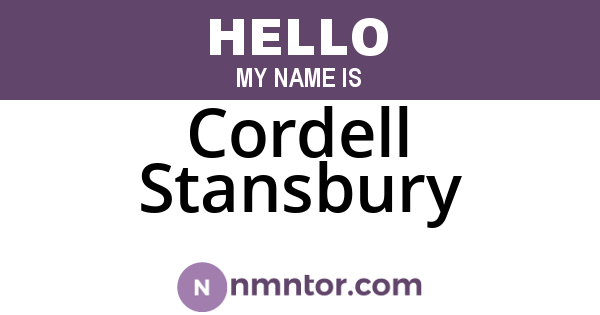 Cordell Stansbury
