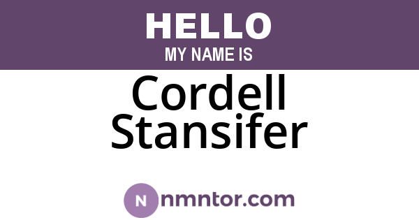 Cordell Stansifer