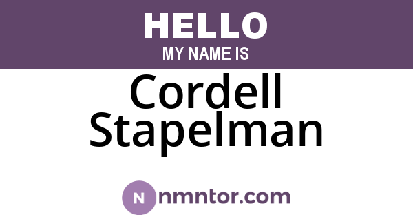 Cordell Stapelman