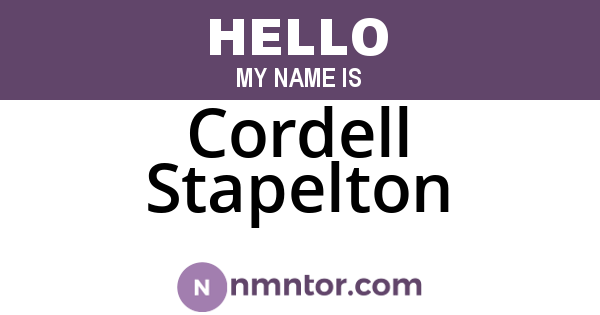 Cordell Stapelton