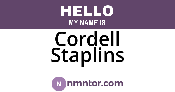Cordell Staplins