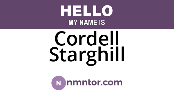 Cordell Starghill