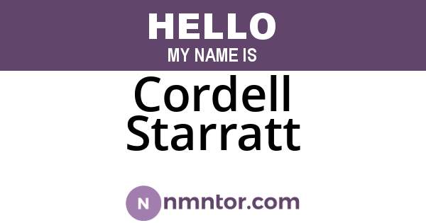 Cordell Starratt