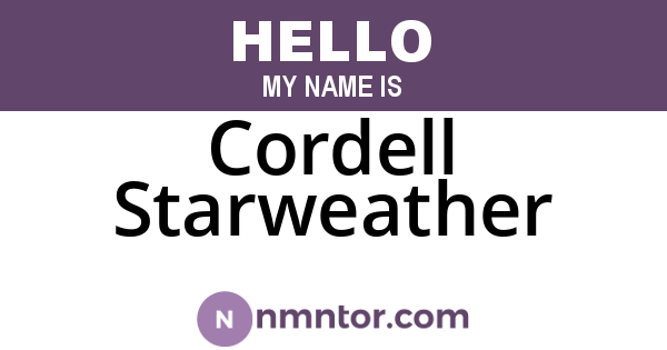 Cordell Starweather