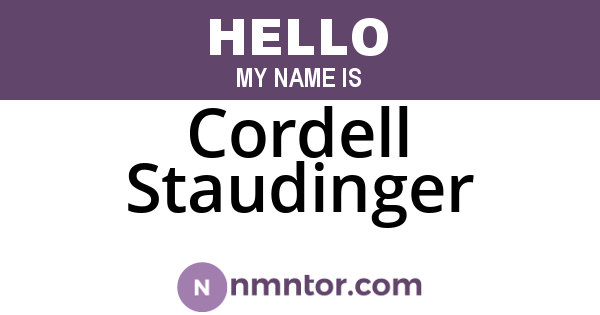 Cordell Staudinger