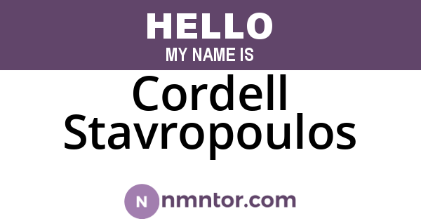 Cordell Stavropoulos