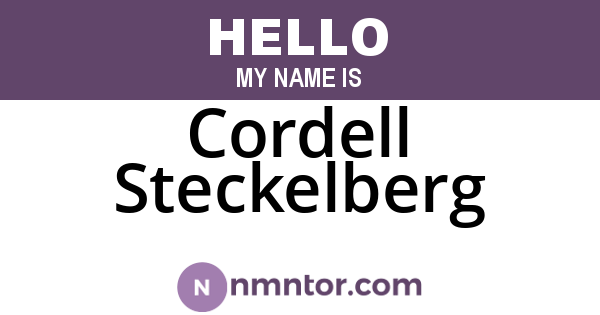 Cordell Steckelberg