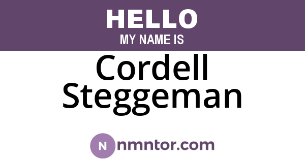Cordell Steggeman
