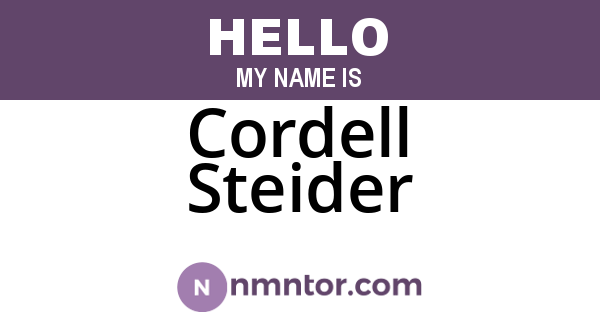 Cordell Steider