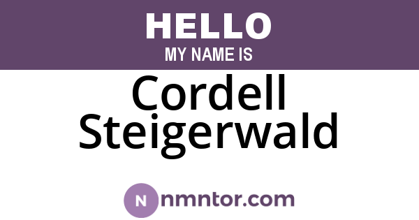 Cordell Steigerwald