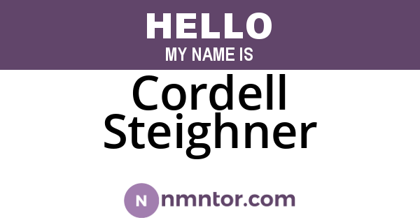 Cordell Steighner