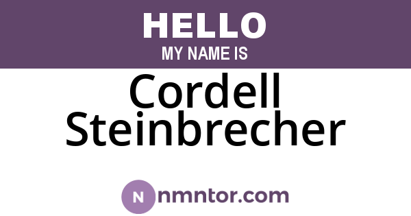 Cordell Steinbrecher