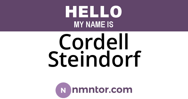 Cordell Steindorf