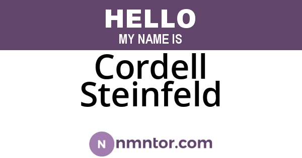 Cordell Steinfeld