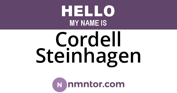 Cordell Steinhagen