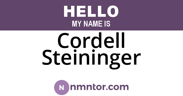 Cordell Steininger