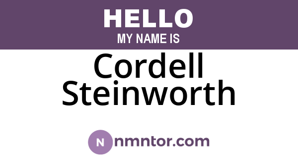 Cordell Steinworth