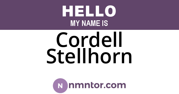 Cordell Stellhorn