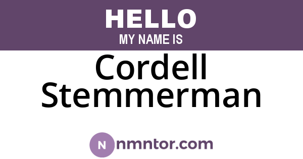 Cordell Stemmerman