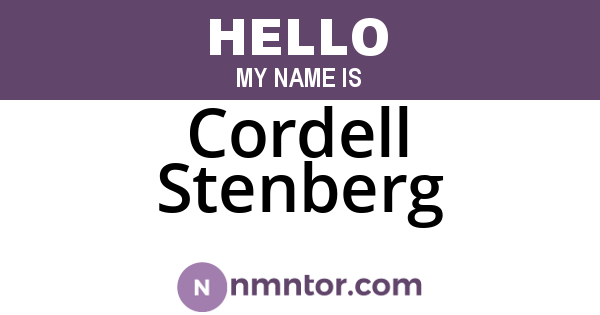 Cordell Stenberg
