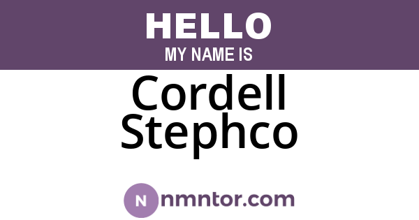 Cordell Stephco