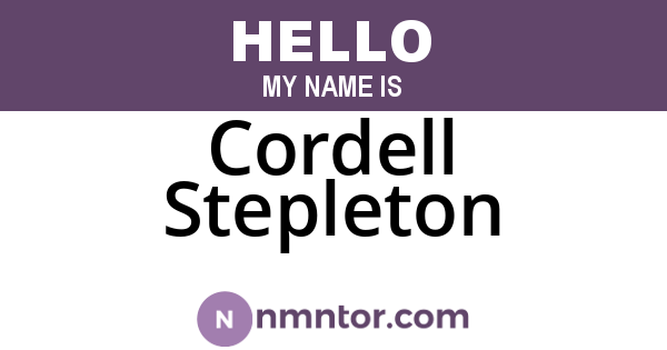 Cordell Stepleton