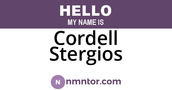 Cordell Stergios