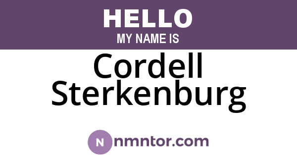 Cordell Sterkenburg