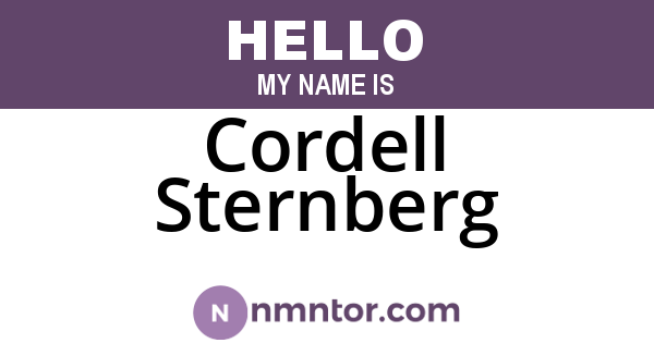 Cordell Sternberg