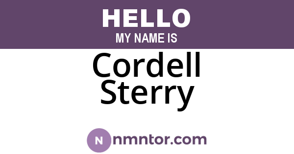 Cordell Sterry