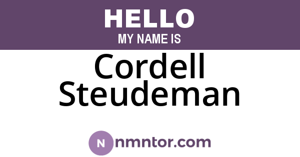 Cordell Steudeman
