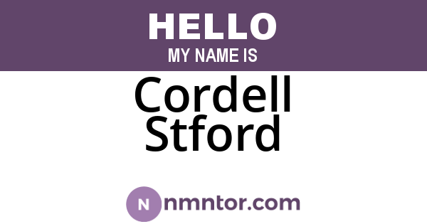 Cordell Stford